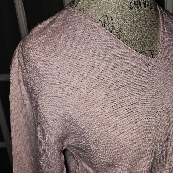 Vintage Misolli Womens Pink Knit V Neck Sweater Small - Picture 3 of 5